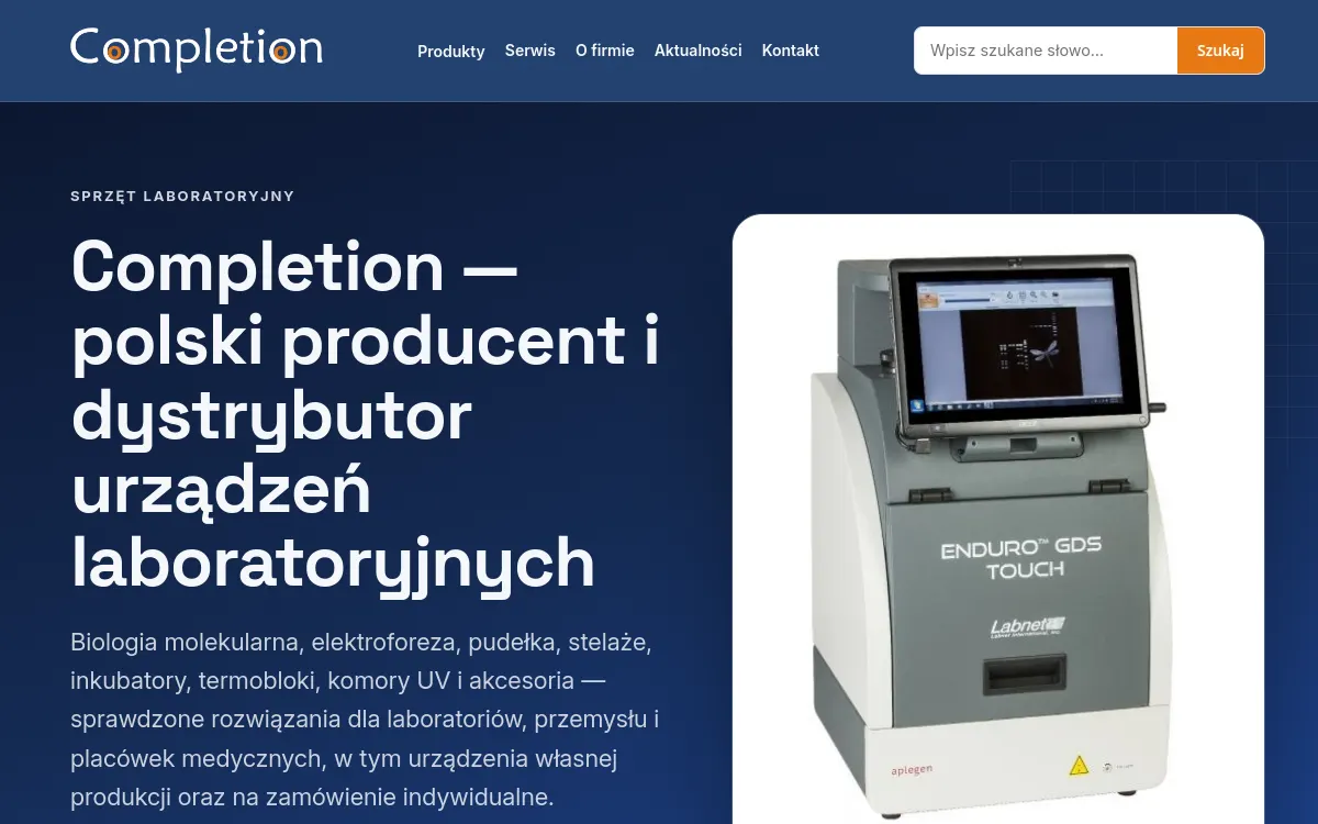 Podgląd strony Completion.pl