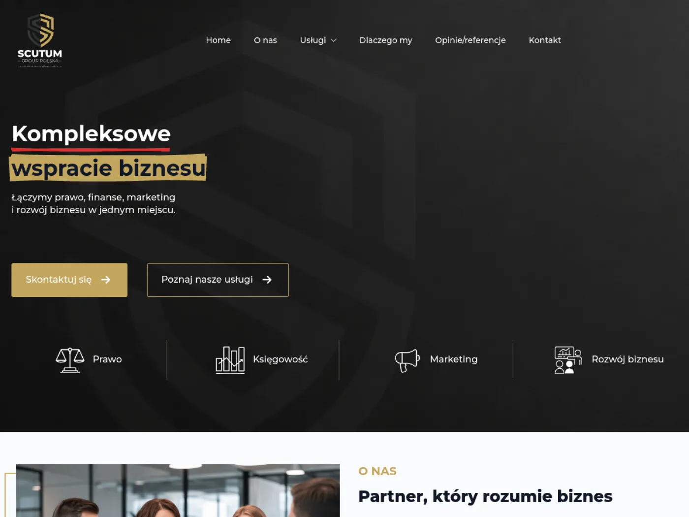 Podgląd strony ScutumGroup.pl