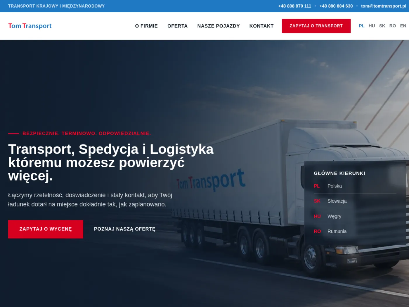 TOM Transport – realizacja Domenafirmy